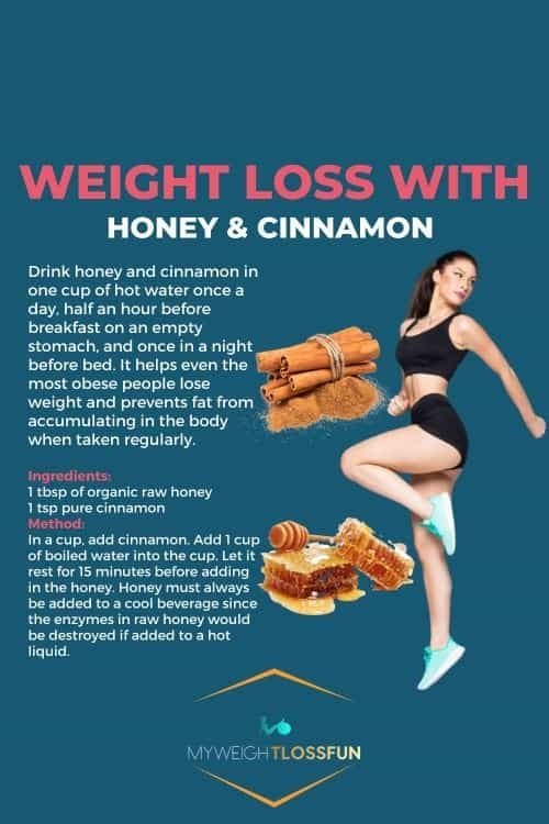 Home Remedies For Weight Loss:Cinnamon and honey mixture